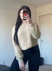 Crop Neutral Sweater XS