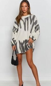 Altar’d State spray paint graffiti oversized knit sweater