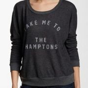 Project Social T Take Me To The Hamptons Grey Sweatshirt Women's Size Small S