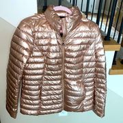 Kate Spade Rose Gold Puffer jacket in like new condition