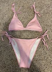 LA Hearts Pink Bikini Set