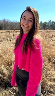 Hot Pink Cropped Sweater