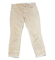 J.Jill Denim Cropped Jeans Size 2P Petite Authentic Fit Yellow Womens 29X23