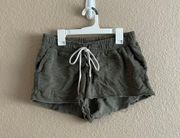 Green Cotton Shorts