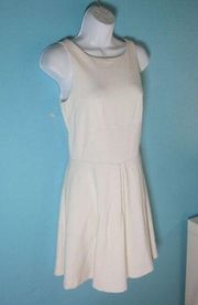 Amanda Uprichard Cream Colored Sleeveless Spring Dress Size S Rear Zip  - Flaw