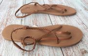 Braided Sandals, Size 10