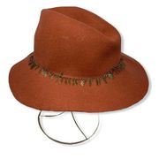 D&Y David and Young Orange Wool Hat