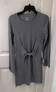 gray long sleeve large dress