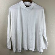 Ayr Long Sleeve T Shirt Women Xl White Mock Neck