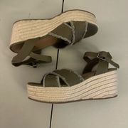 Torrid green espadrilles 8.5ww