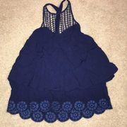 Navy blue halter tank top