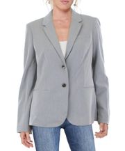 Grey Women’s Two- Button Blazer with Notched Lapels