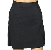 HUTCH/ANTHROPOLOGIE dark grey Ponte A-line mini skirt w/POCKETS. Size Small. EUC