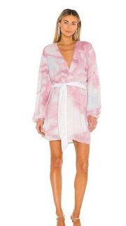 Retrofete Gabrielle Robe Dress in Marble Pink Small