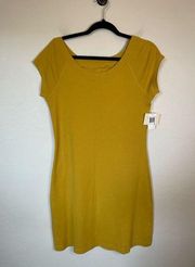 NEW Andrea Jovine | Gold Medallion 100% Cotton Short Sleeve T-shirt Dress Size M