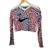Nike  Red White and Blue Long Sleeve Soccer Crop Top Size XS