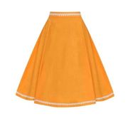 ModCloth Collectif Orange Matilde Heart Trim Skirt Sz.US 22