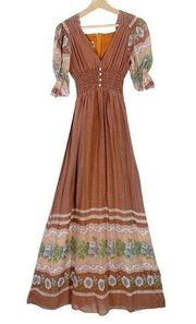 Vintage Simon Ellis Gunne Sax Style Maxi Dress Size XS/Small