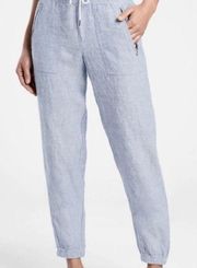 Athleta Cabo Linen Jogger 4 Chambray Blue C21