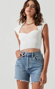 White Bodycon Crop Top