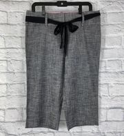 cotton blend Capri dress pants w/ribbon tie belt Sz 11 jr