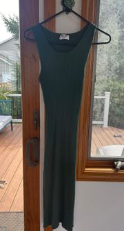 Dark Ivy Green Long Tight Dress