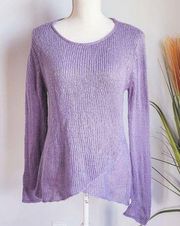 Wooden Ships New Clare Crewneck Tulip Hem Mohair Lavender Sweater Size Medium