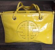 Yellow Reptile Embossed Bag