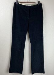 Milly Corduroy Pants Women 4 Black Bootcut Y2K