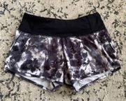 Lululemon Run Times Short Mini Obscurred Black Dusty Mauve Size 2