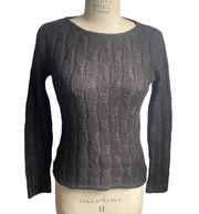 MaxMara Cable Knit Sweater in Chocolate Brown Size Medium