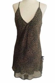 Morgan Taylor Intimates Womens Animal Print Lingerie Nightgown S Sleepwear D22