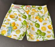 Isaac Mizrahi Lemon Lime Summer Shorts Size 10 NEW