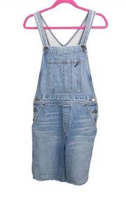 Reformation Johnny Overalls cut to shorts