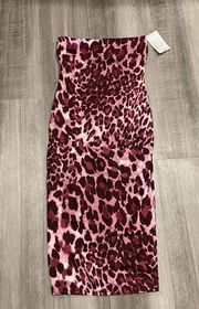 Velvet Torch Pink Animal Print Pencil Dress S New Tight Sexy Rayon