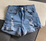 Curvy High Waisted Jean Shorts Size 4