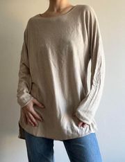 Neutral Oatmeal Size Large Knit Top