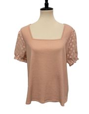 Belldini Blush Pink Short Sleeve Top