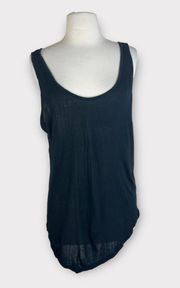 Merona | Black Jersey Tank Mesh Back Accent | Large