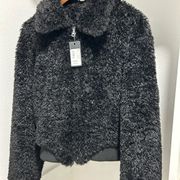 Rag&Bone Cropped Nikki Faux Fur Coat. NWT. Size L.