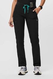 Figs Women's Yola Freex  Skinny Black Scrub Pants Size XS tall