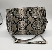 I.N.C  FAUX SNAKESKIN SHOULDER BAG