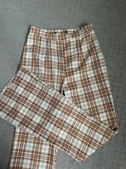 Plaid Flare Pants