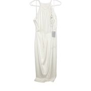 Shona Joy high neck ruched dress ivory size 10