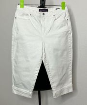 Gloria Vanderbilt size 12 white capris