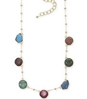 Style & Co Mixed Color Stone Statement Necklace in Gold-Tone NWT MSRP $30