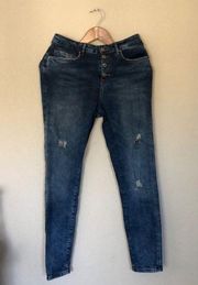 Forever 21 Acid Wash High Waist Denim Jeans