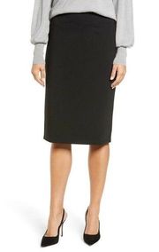 NEW Halogen Black Ponte Knee Length Pencil Skirt Size Small S