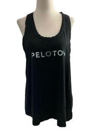 Peloton Black Sleeveless Athletic Racerback Tank Top Women Size Large | 35-3