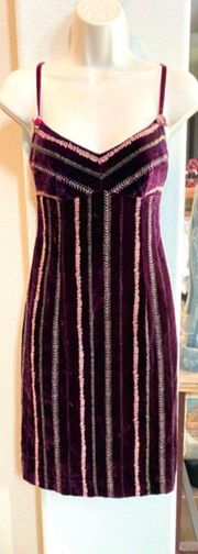 Like new mint dark burgundy velvet  dress. Sz 2